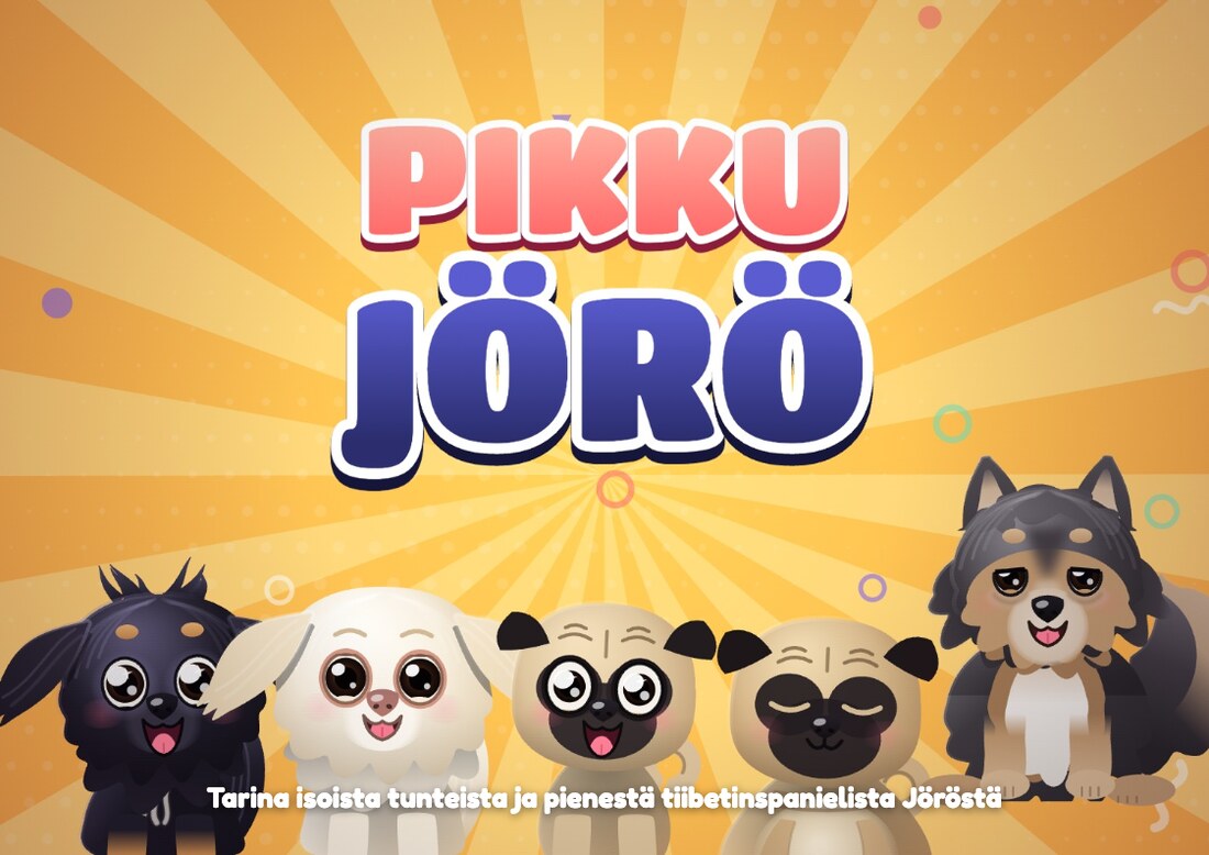 Kansi: Pikku Jörö – Tarina isoista tunteista ja pienestä tiibetinspanielista Jöröstä